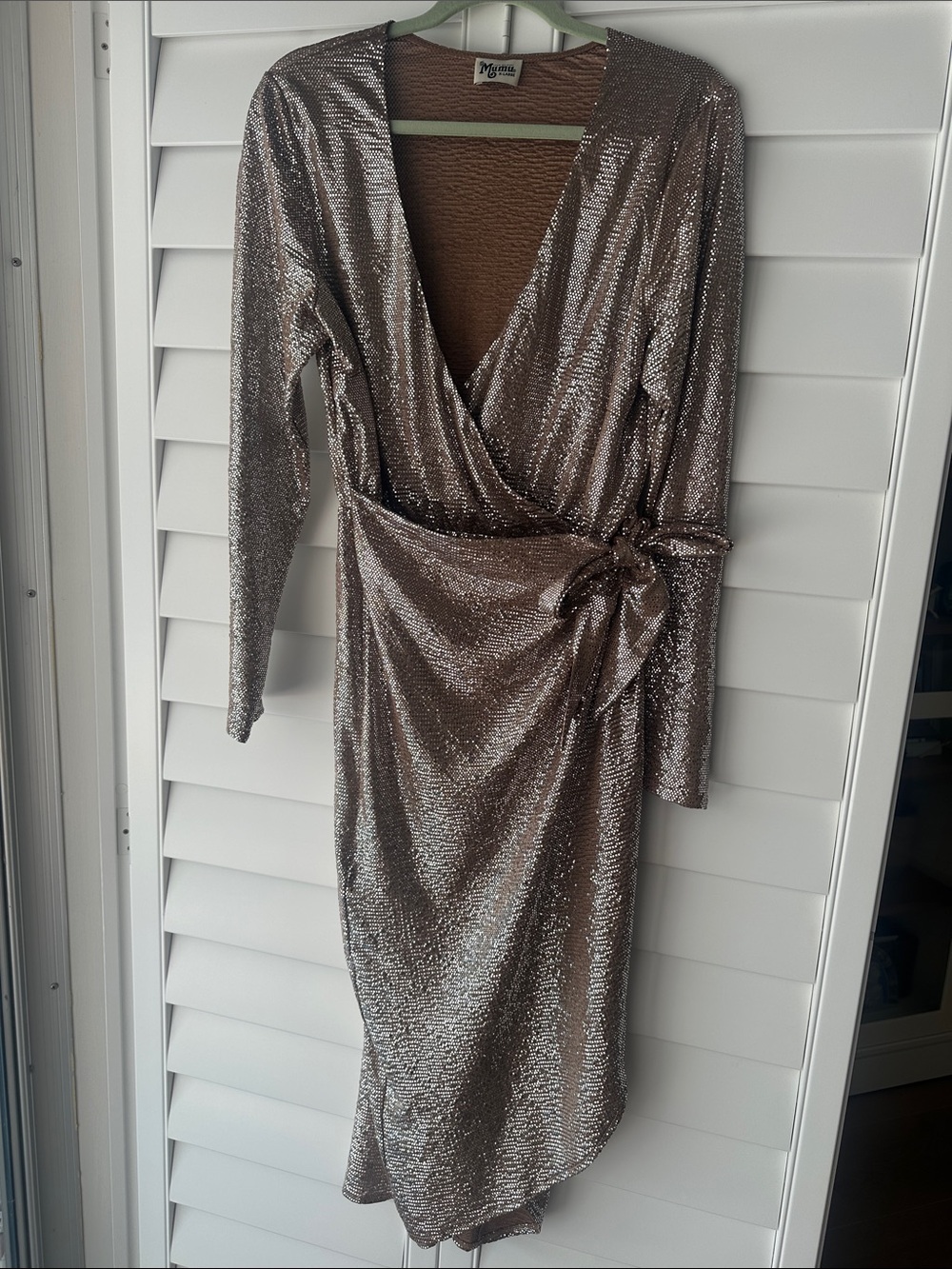 Show me your MUMU sequin wrap dress XL